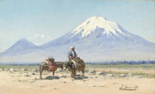 Richard Karlovich Zommer - A rest before Mount Ararat