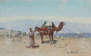 Richard Karlovich Zommer - Before the mosque at Samarkand; and The bazaar at Samarkand ; and Midday prayers