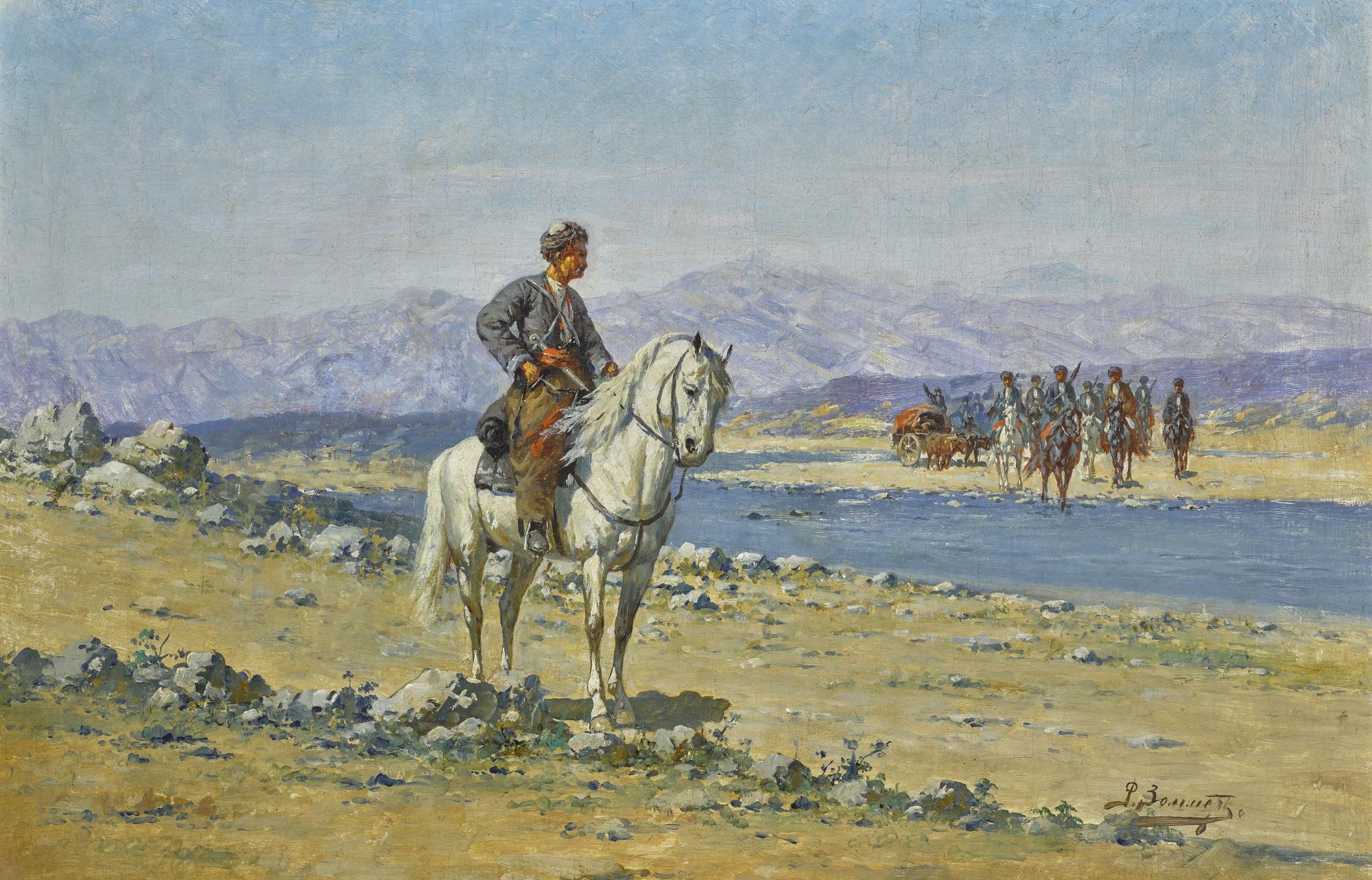 Richard Karlovich Zommer - River Crossing