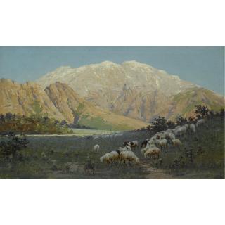 Richard Karlovich Zommer - Sheep Grazing On The Mountainside