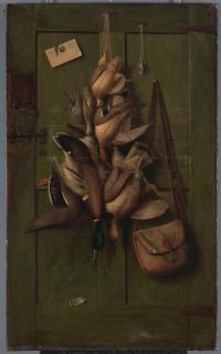 Richard La Barre Goodwin - After The Hunt Hanging Game Still Life 56 1/8 x 34 1/8 in. framed 68 1/2 x 47 in.