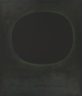 Richard Lin - Black Oval on Green