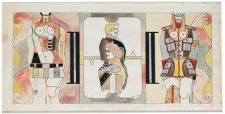 Richard Lindner - Study for Changing Sexuality (Triptych)