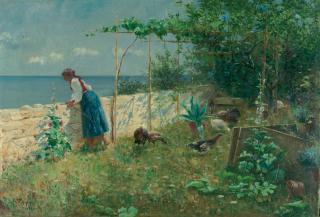 Richard Lipps - „Garten an der Riviera“.