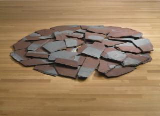 Richard Long - Red-Blue Slate Circle