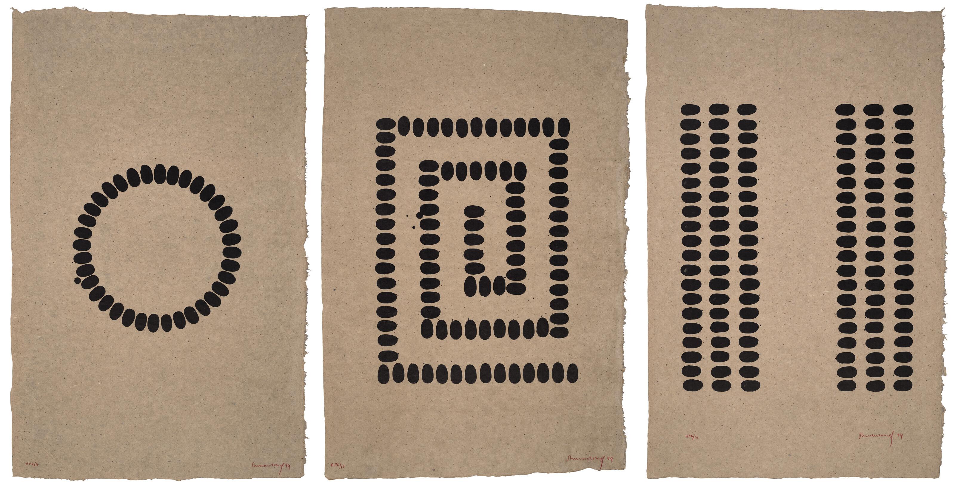 Richard Long - Untitled (D, E and F - Vertical)