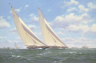 Richard M. Firth - Endeavour and Rainbow in the 1934 America\'s Cup