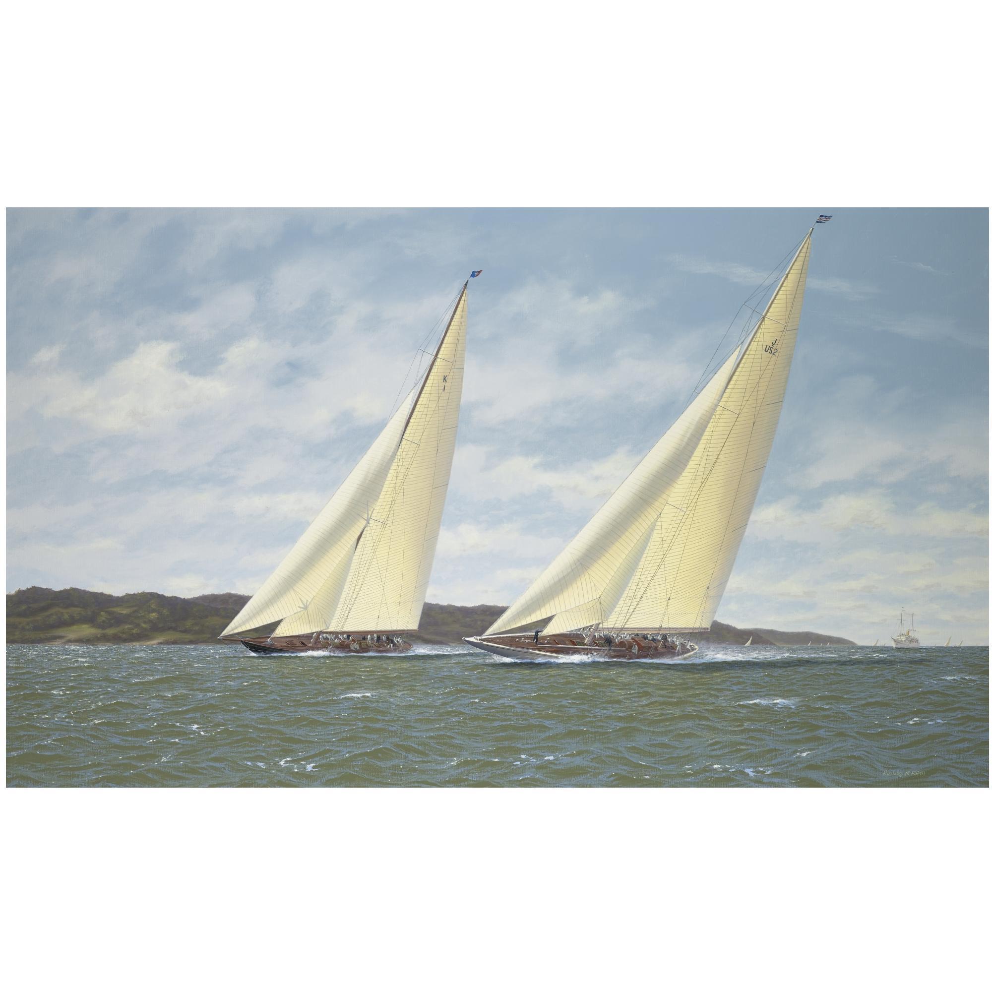 Richard M. Firth - Yankee And Britannia Racing In The Solent