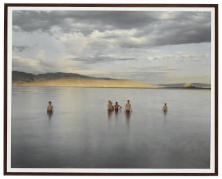 Richard Misrach - Boy Scouts and Fremont\'s Pyramid, Pyramid Lake Indian Reservation, 1991