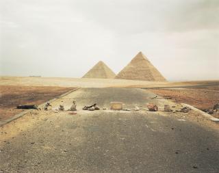 Richard Misrach - \'Road Blockade and Pyramids #2\'