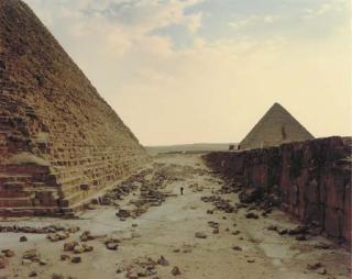Richard Misrach - White Man Contemplating Pyramid, from Desert Cantos: The Prologue, 1989