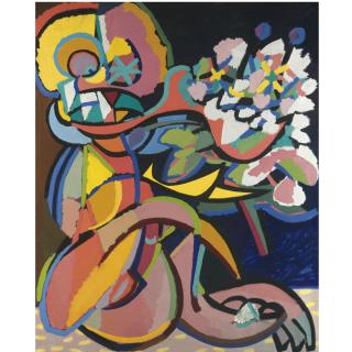 Richard Mortensen - Danish Unge Pige Beruser Sig I Blomsterduft (Young Girl Intoxicated By The Scent Of Flowers)