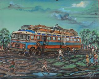 Richard Onyango - Waridi 1977 (TRBS) Seasonal rain, (série Old bus)