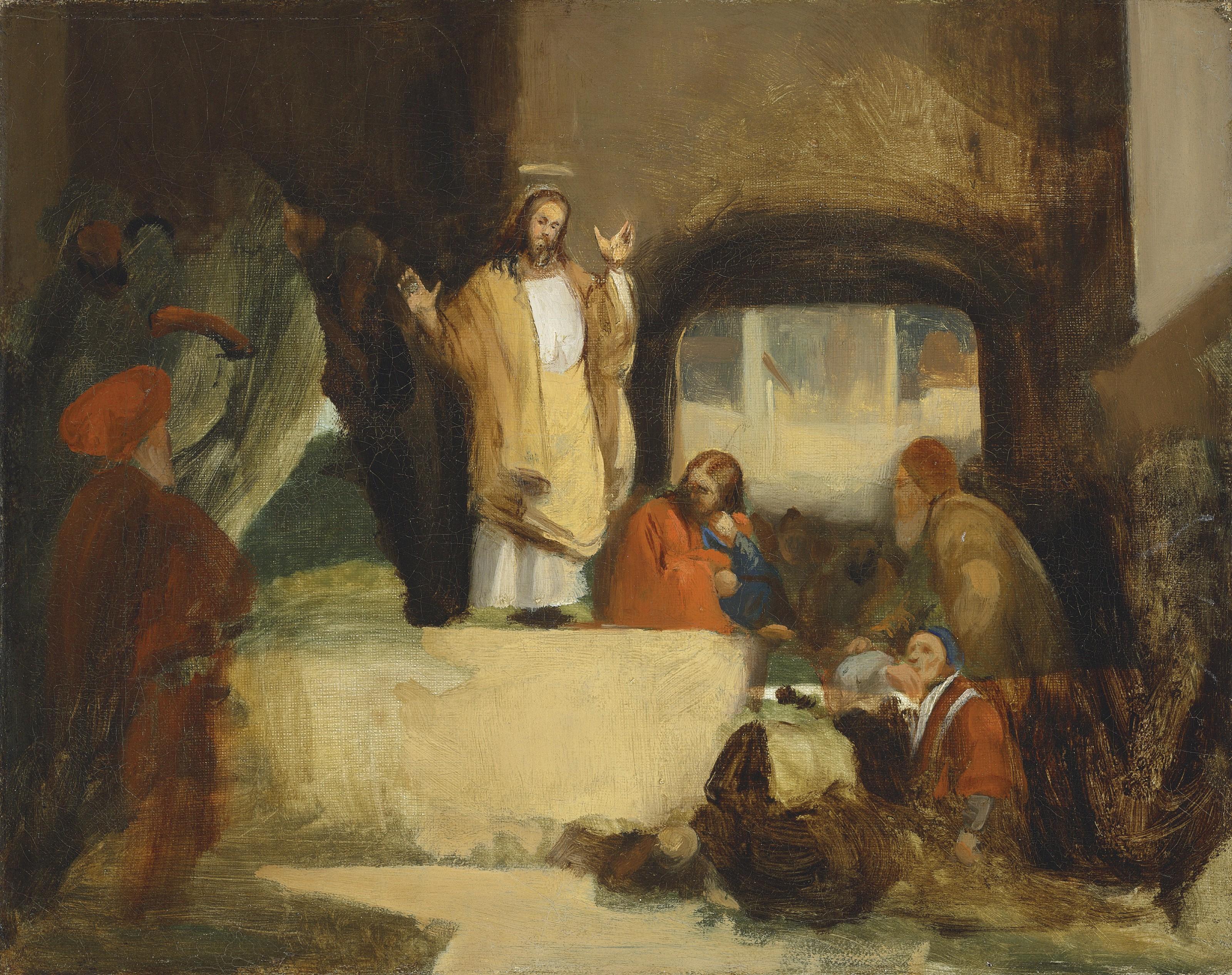 Richard Parkes Bonington - Christ preaching - unfinished