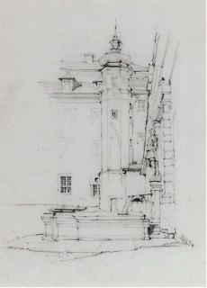 Richard Parkes Bonington - The Corner of A Courtyard