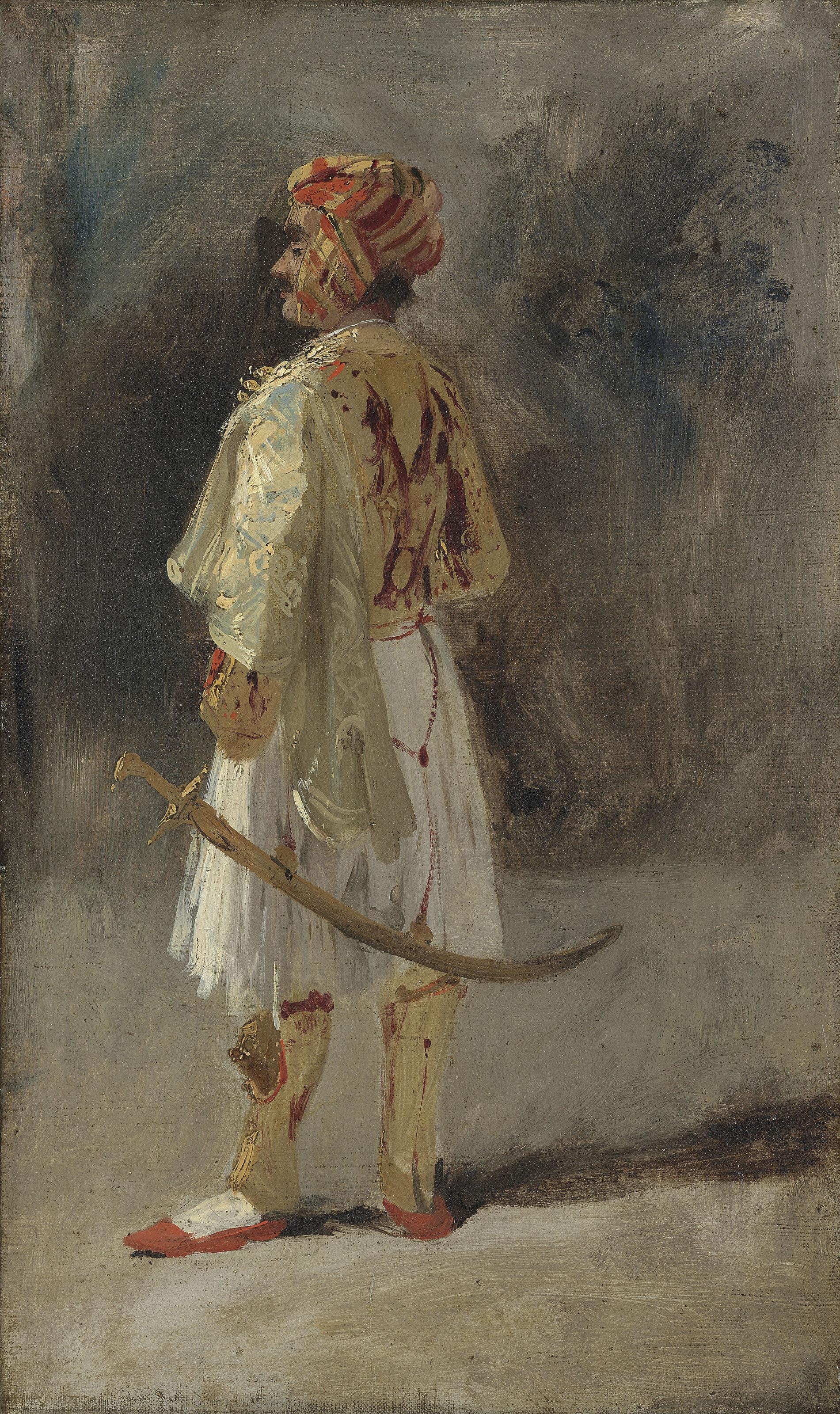 Richard Parkes Bonington - The Count of Palatino in the costume of a Palikar