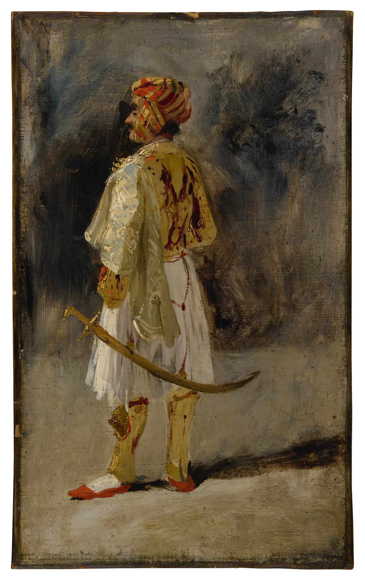 Richard Parkes Bonington - The Count of Palatino in the costume of a Palikar