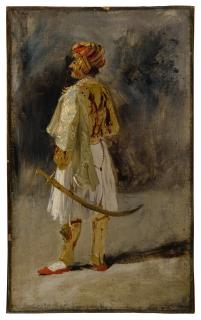 Richard Parkes Bonington - The Count of Palatino in the costume of a Palikar