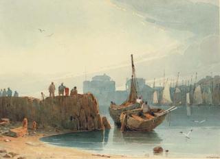 Richard Parkes Bonington - The Harbour, Le Havre