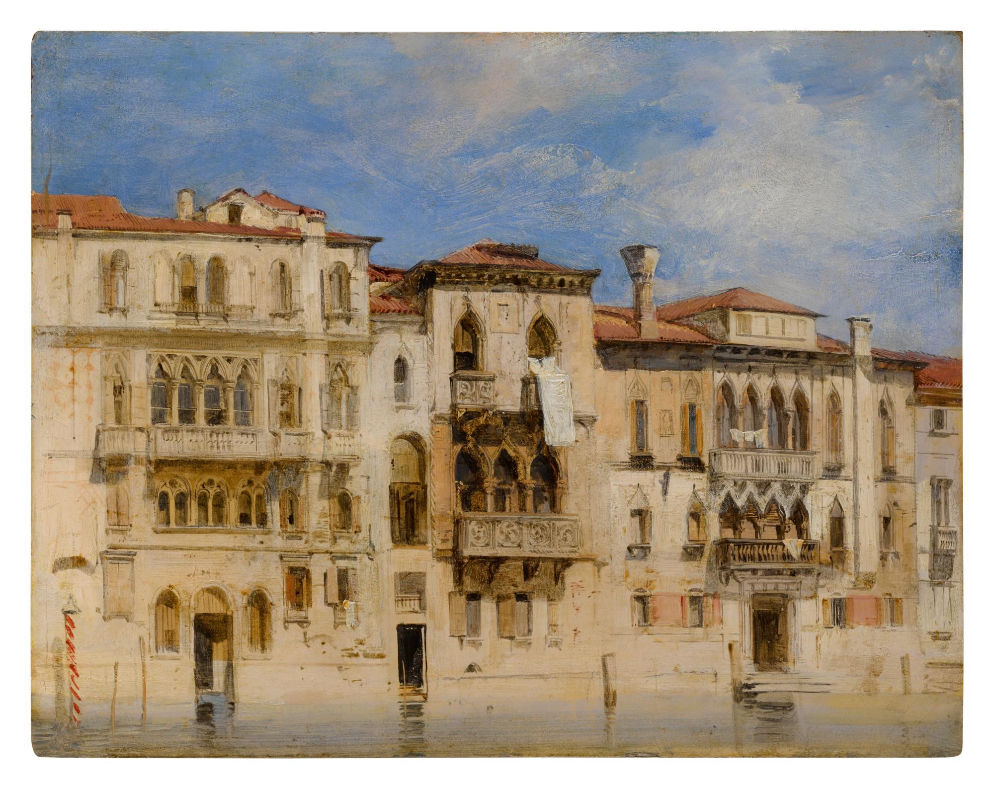 Richard Parkes Bonington - The Palazzi Manolesso-Ferro, Contarini-Fasan and Venier-Contarini on the Grand Canal, Venice