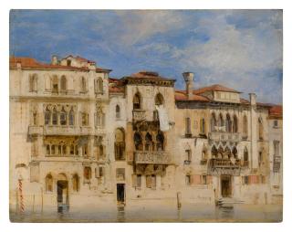 Richard Parkes Bonington - The Palazzi Manolesso-Ferro, Contarini-Fasan and Venier-Contarini on the Grand Canal, Venice