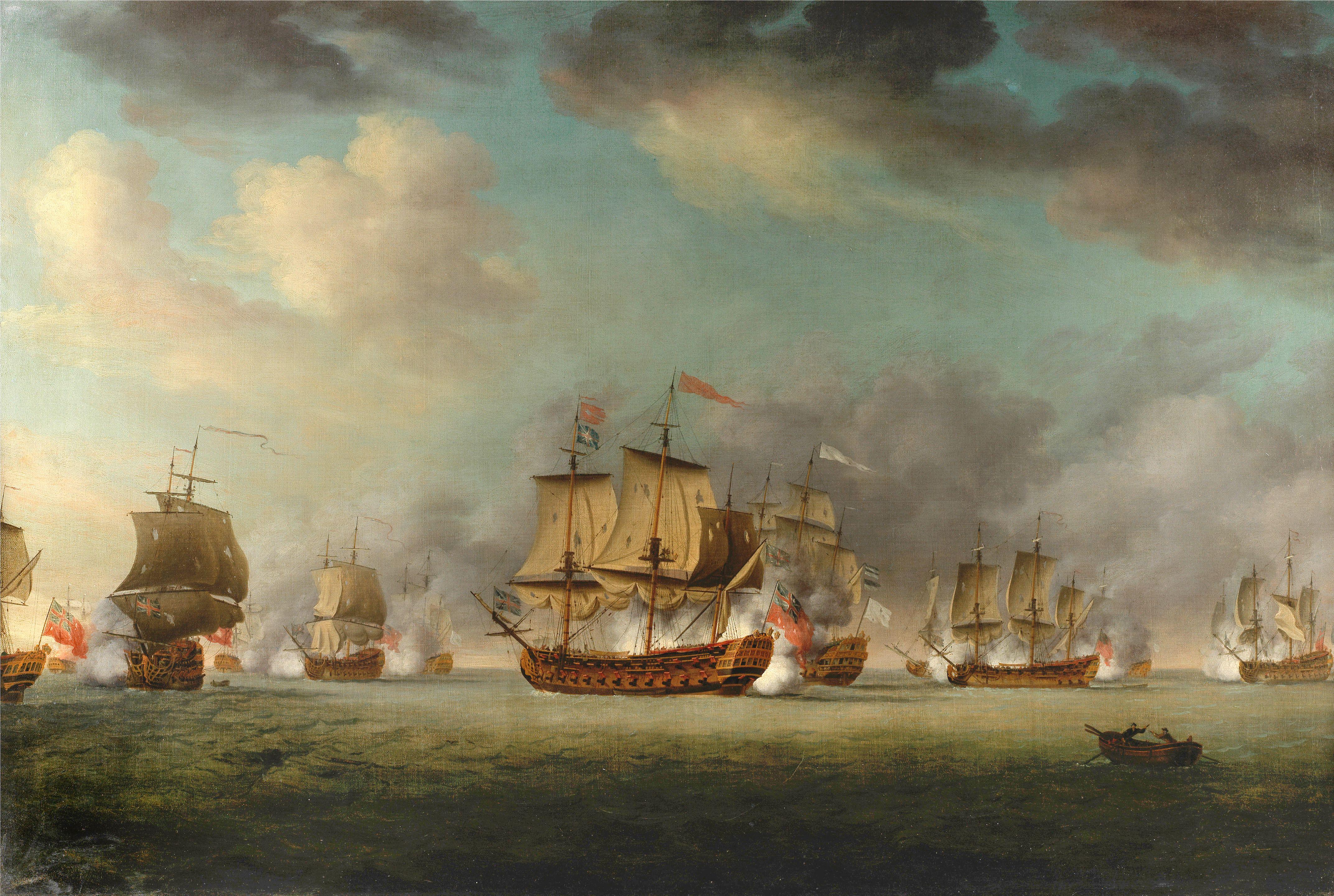Richard Paton - The Anglo-French Action of Providien, off the coast of Ceylon, 1782