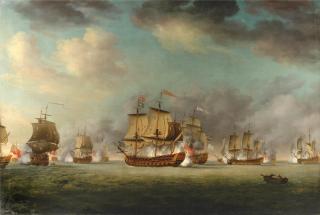 Richard Paton - The Anglo-French Action of Providien, off the coast of Ceylon, 1782