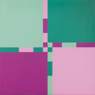 Richard Paul Lohse - 4 Farbgruppen An 4 Feldern, Blaugrün, Purpur, Hell Und Dunkel, 1952-1974