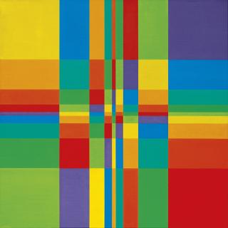 Richard Paul Lohse - Neun Vertikale Systematische Farbreihen Mit Horizontaler Und Vertikaler Verdichtung, 1955/69