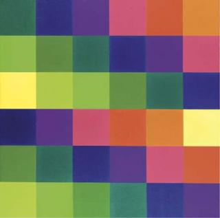 Richard Paul Lohse - Sechs Systematische Farbreihen von Hell in Hell (Six systematical colour rows from bright to bright), 1955/66/3
