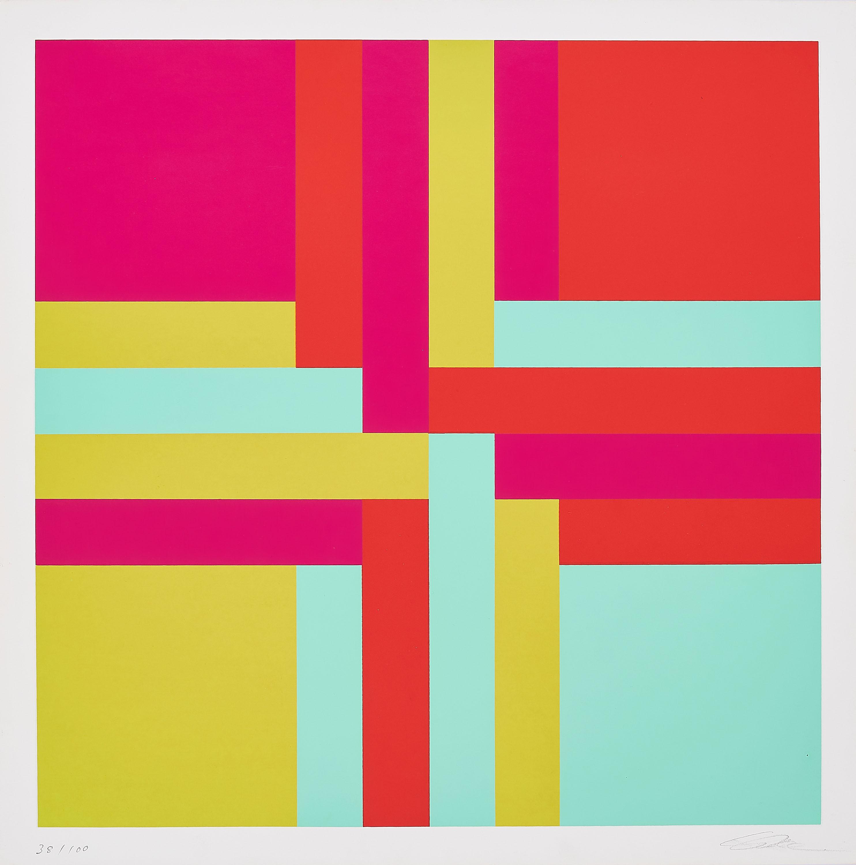 Richard Paul Lohse - Vier verschränkte Farbgruppen.