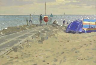 Richard Price R.O.I. - Sandbanks, Fisherman