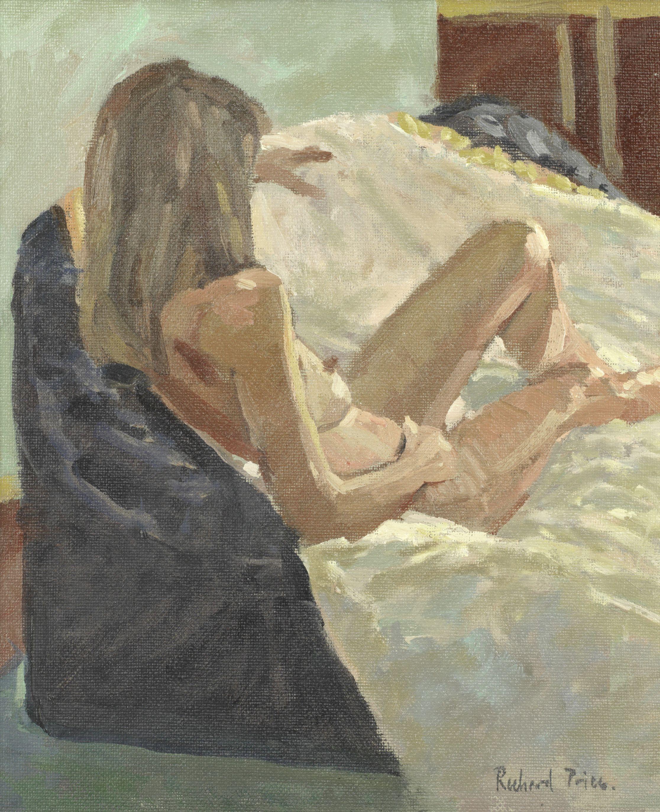 Richard Price R.O.I. - Seated Female Nude