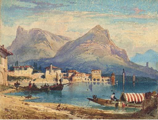 Richard Principal Leitch - A quantity of unframed watercolours and wash drawings, the majority English and Continental landscapes and maritime subjects, some signed and dated \'1879\'; and eleven unframed brown wash landscape studies by John Callow