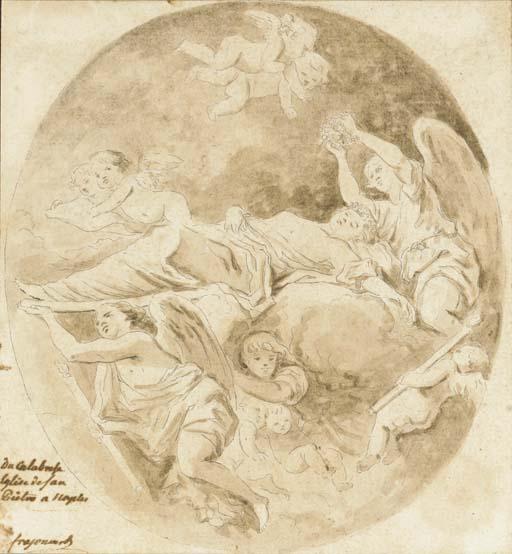 Richard Saint-Non - The Assumption of Saint Catherine of Alexandria after Mattia Preti