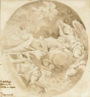 Richard Saint-Non - The Assumption of Saint Catherine of Alexandria after Mattia Preti