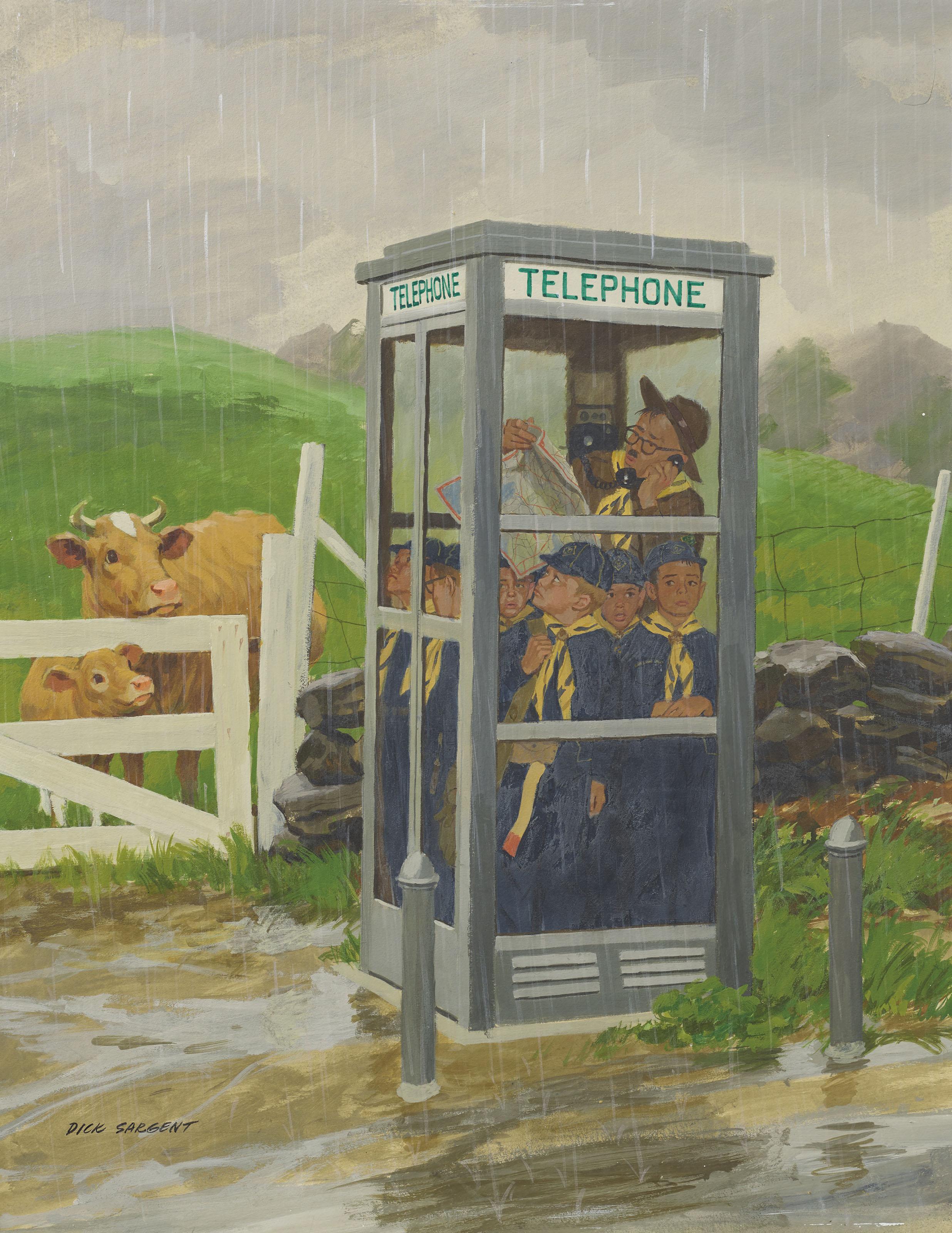 Richard Sargent - Cub Scouts in Phone Booth