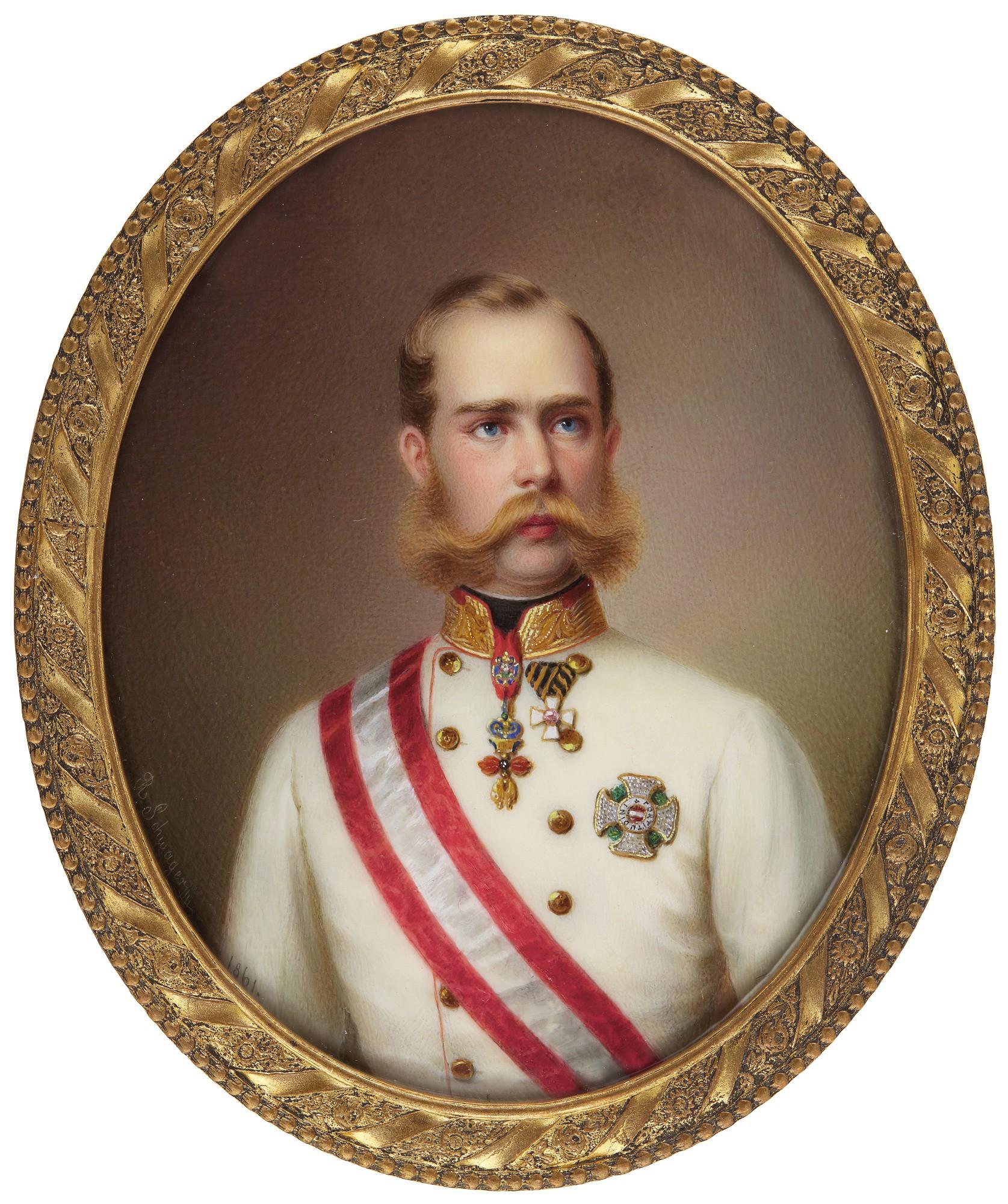 Richard Schwager - Portrait Of Franz Josef I, Emperor Of Austria (1830-1916)