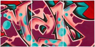 Richard Seen - Three parts. One signed Seen and dated 2008 verso. Spray-colour on canvas, each 91 x 61 cm.