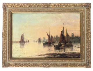 Richard Short - Moored vessels at sunset