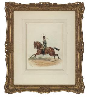 Richard Simkin - A mounted officer of The Princess Charlotte of Wales\'s Dragoon Guards; and A mounted officer of the 20th Royal Hussars