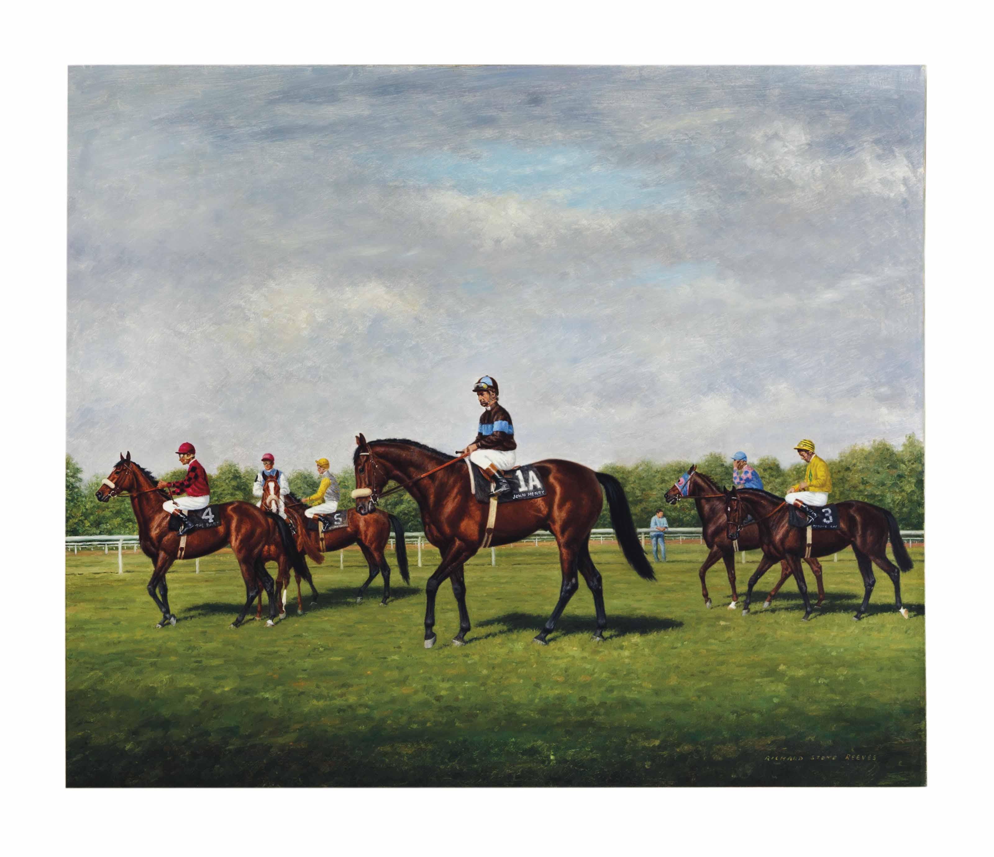 Richard Stone Reeves - Approaching the Start, Arlington, Million, 1981