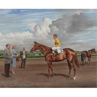 Richard Stone Reeves - The Horse Levee With Haldane Woodhouse Up, Owners Mr. And Mrs. V.G. Cardy And Trainer Norman R. Mcleod