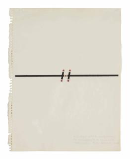 Richard Tuttle - Untitled (the only way I have found to interrupt the endless horizontal, the horizon line)