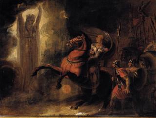 Richard Westall, R.A. - The Goddess Roma appearing to Julius Caesar at the bank of the Rubicon