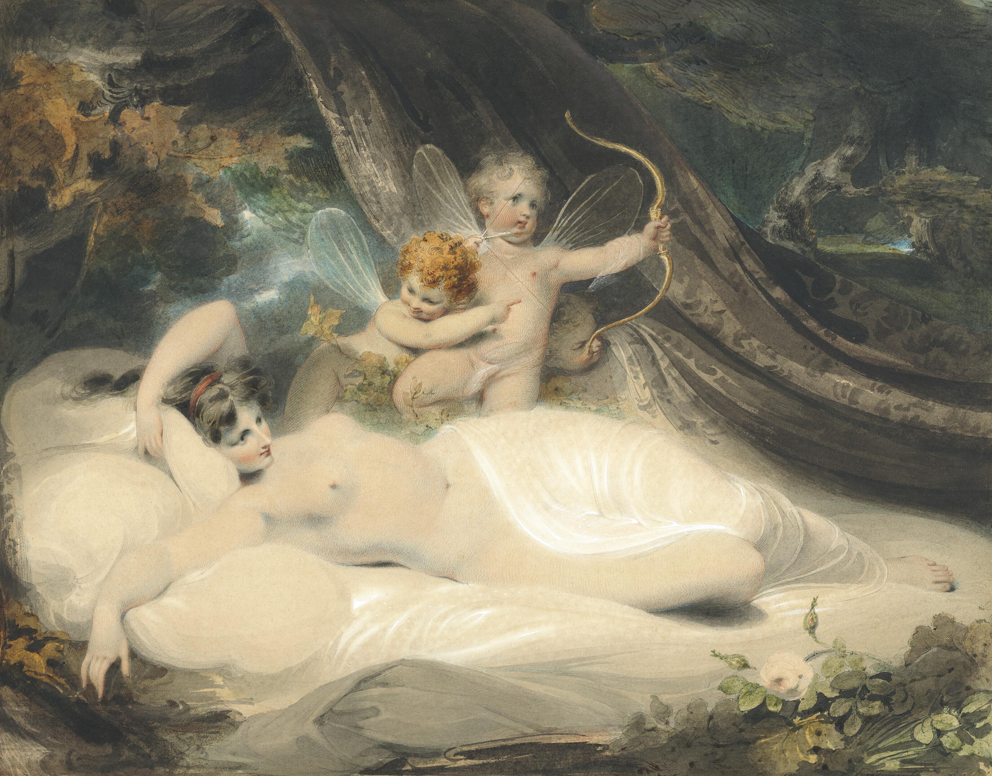 Richard Westall, R.A. - Venus and cupids