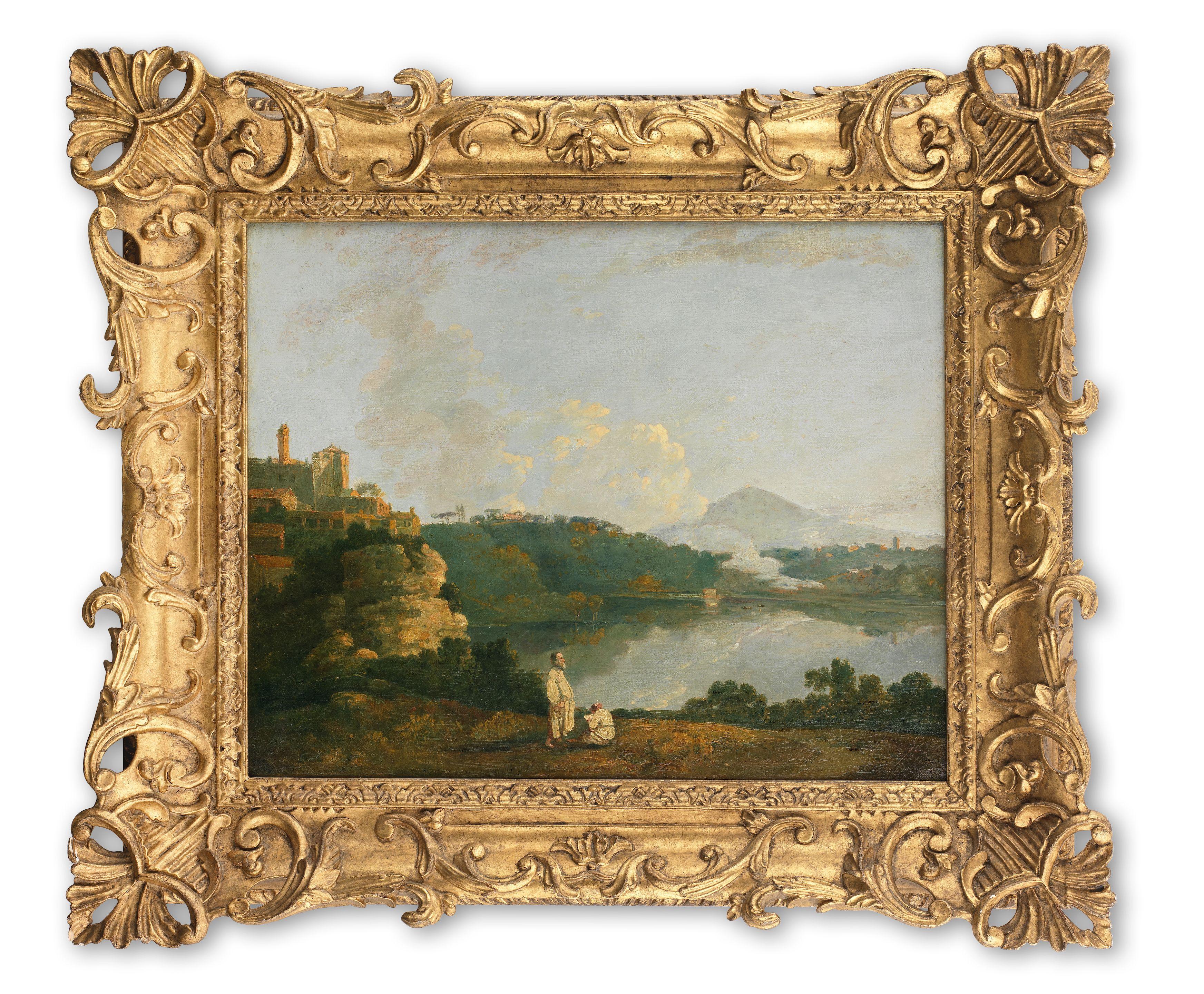 Richard Wilson R.A - Lake Nemi with Two Friars