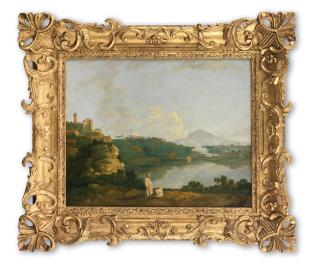 Richard Wilson R.A - Lake Nemi with Two Friars