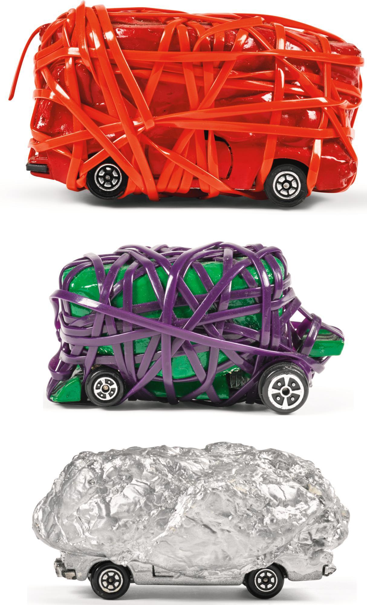 Richard Woods - Bus, Green Car And Silver Car