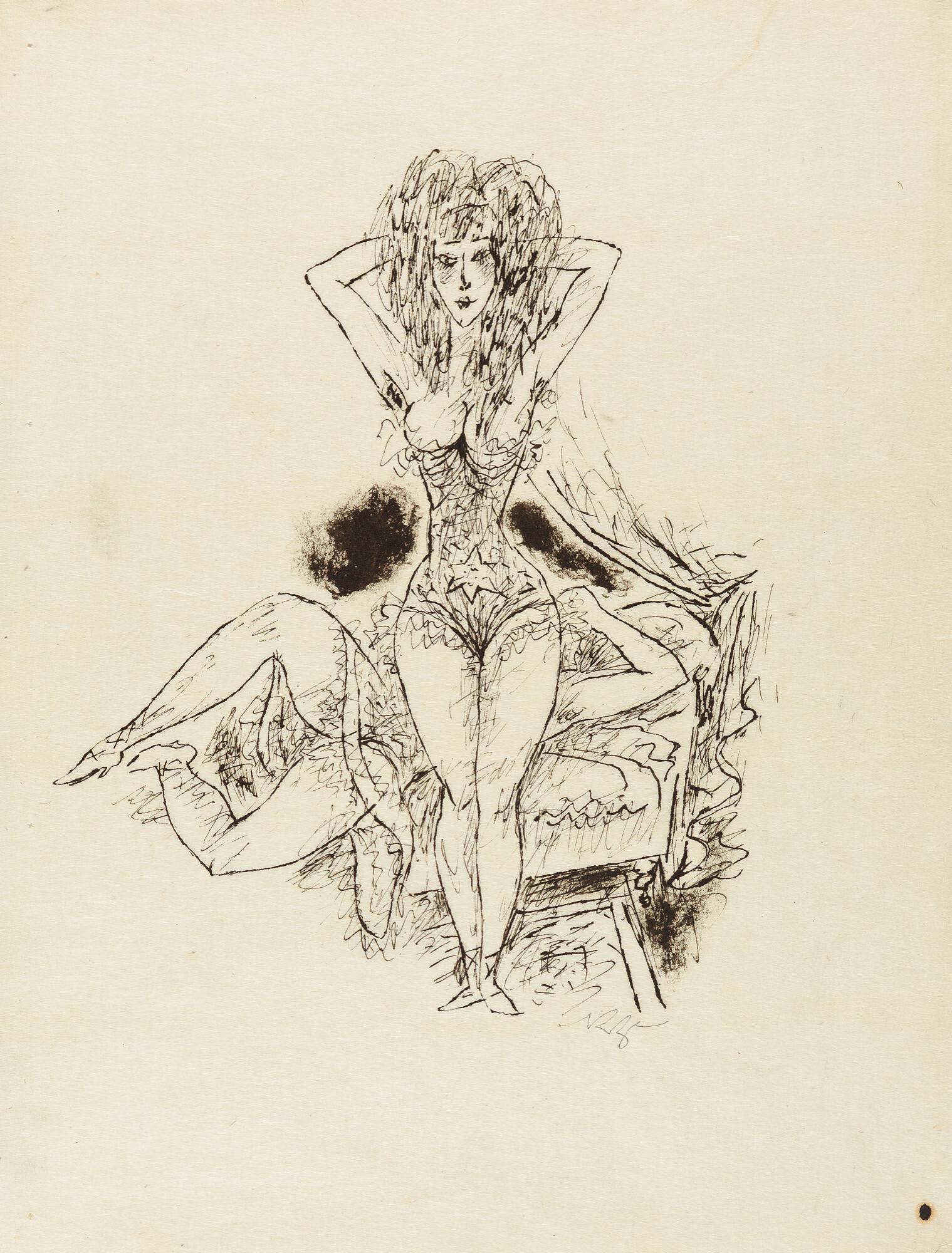 Richard Ziegler - 2 Bll. aus der Folge: Mädchen im Zirkus.